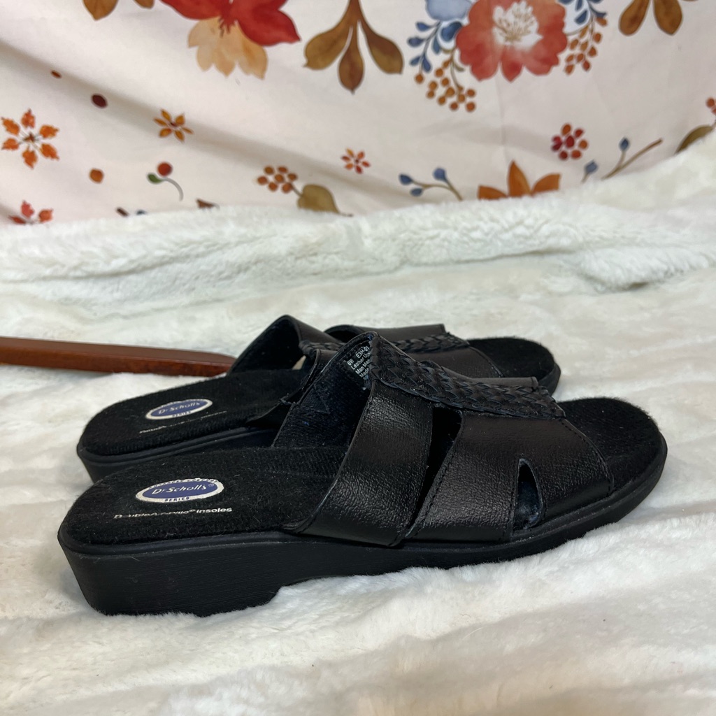 Dr. Scholl’s 6w Black Slide Outdoor Summer Spring Vacation Classic Sandals